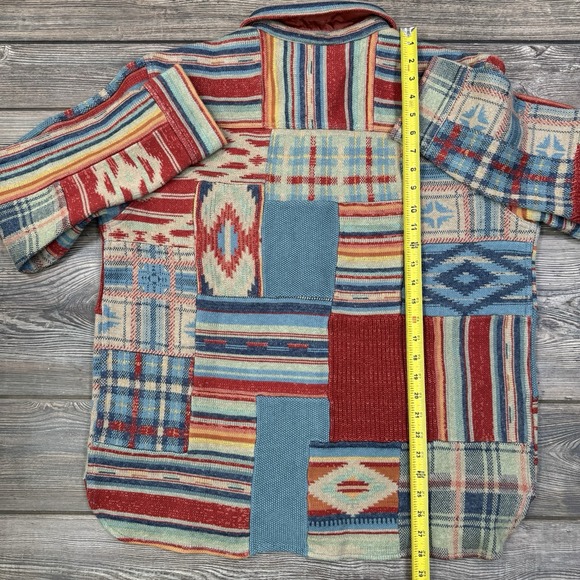 Double RL RRL Ralph Lauren Patchwork Rust Multicolor Workshirt Shirt Mens XL NWT - Picture 7 of 13